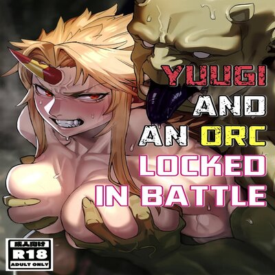 Yuugi And An Orc Locked In Battle