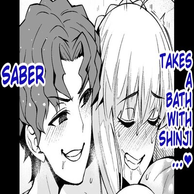 Saber Takes A Bath With Shinji...